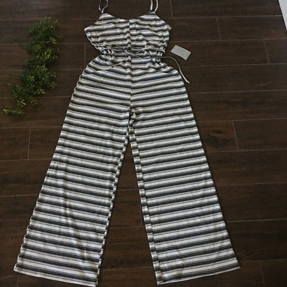 NEW NSR Edna stripe jumpsuit size M - Picture 2 of 11
